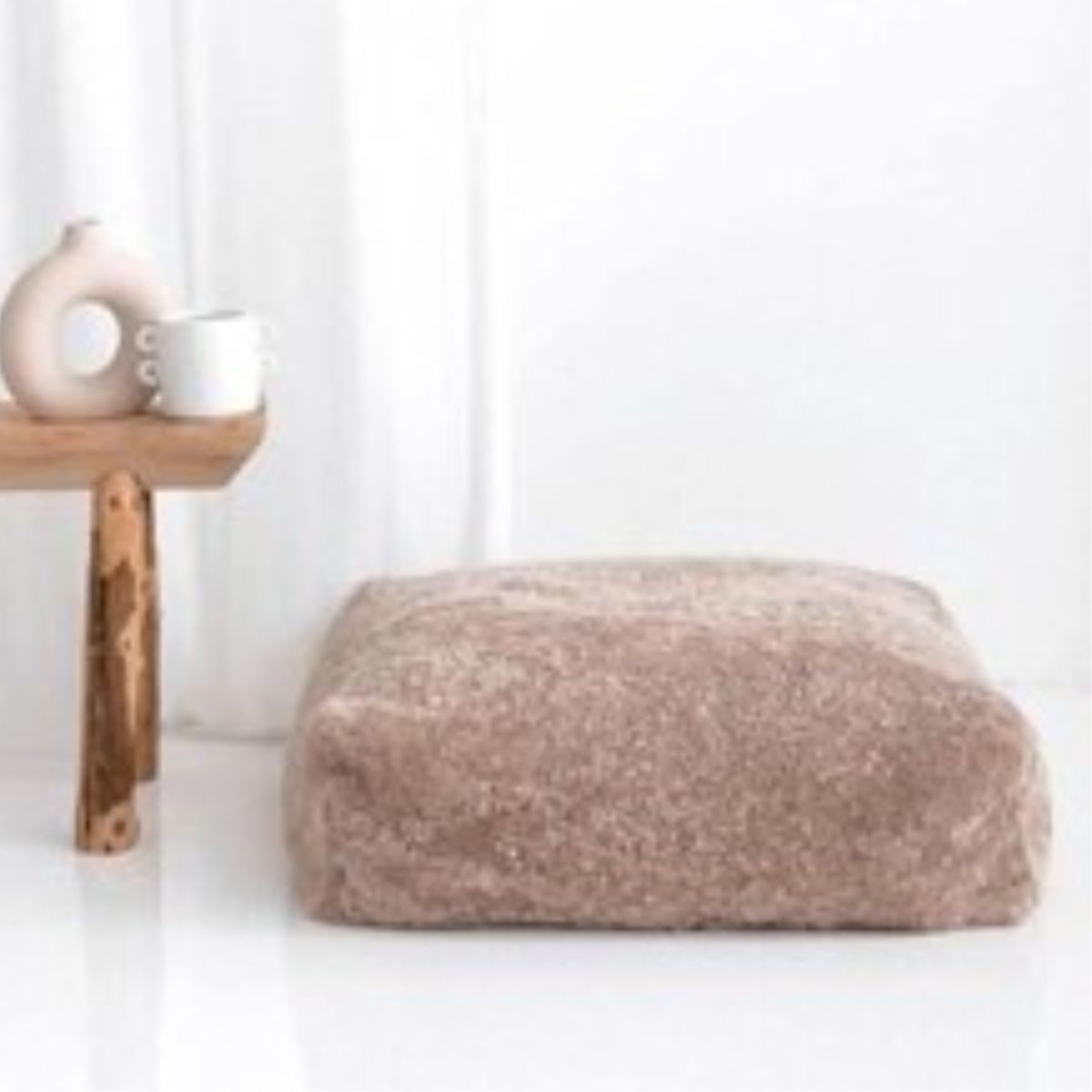Sheepskin Morrocan Ottoman 60cm