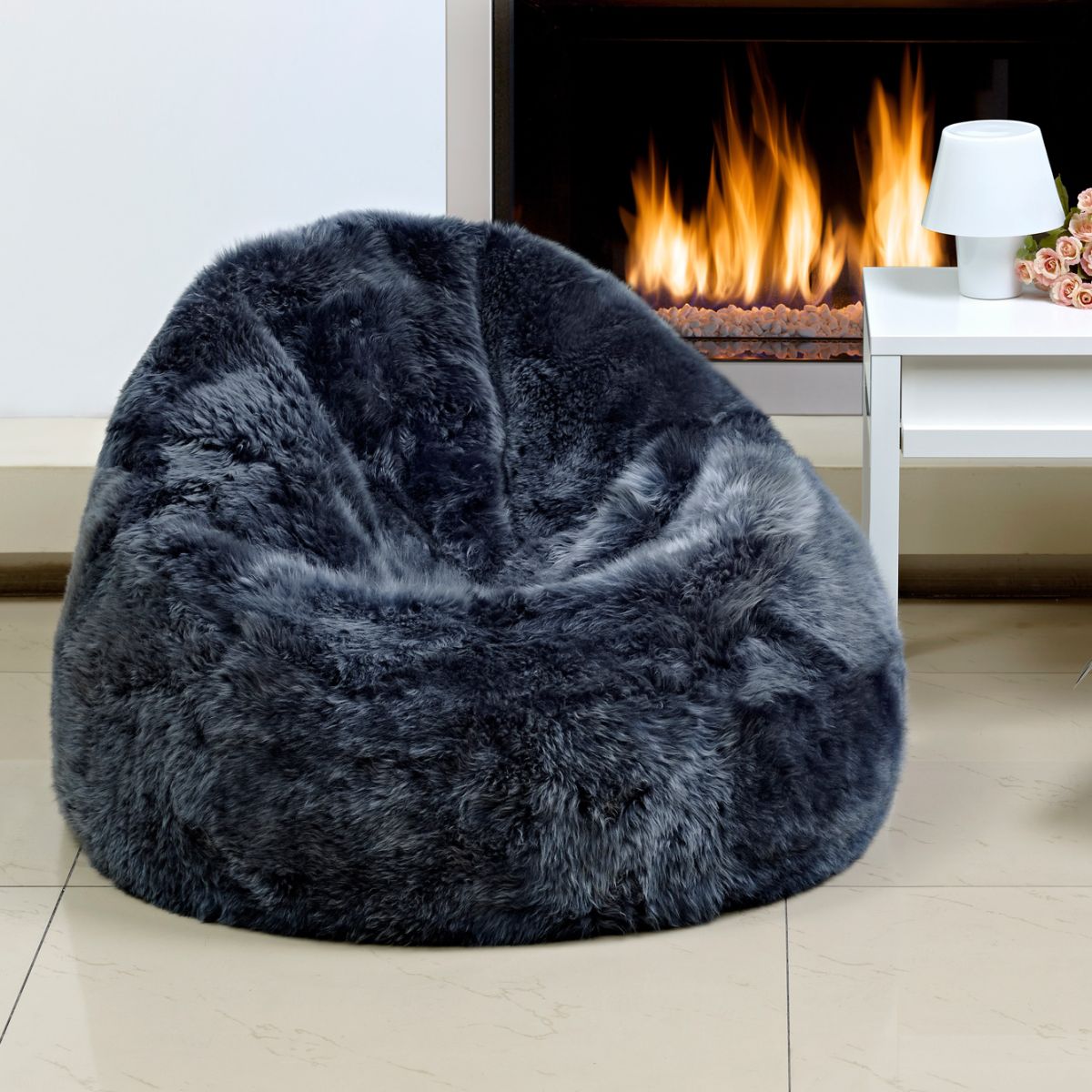 Long Wool Sheepskin Bean Bag