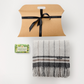 Hug in a Gift Pack - Alpaca Wool Throw Fringe Check & Lemongrass And Myrtle Soap