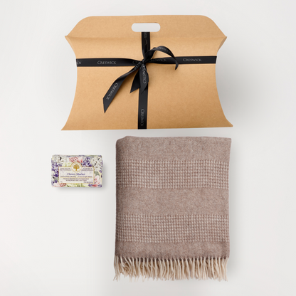 Hug in a Gift Pack - Alpaca Australian Wool Throw Combo & Flower Market Soap