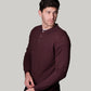 Merino Cashmere Collared Button Long Sleeve Polo