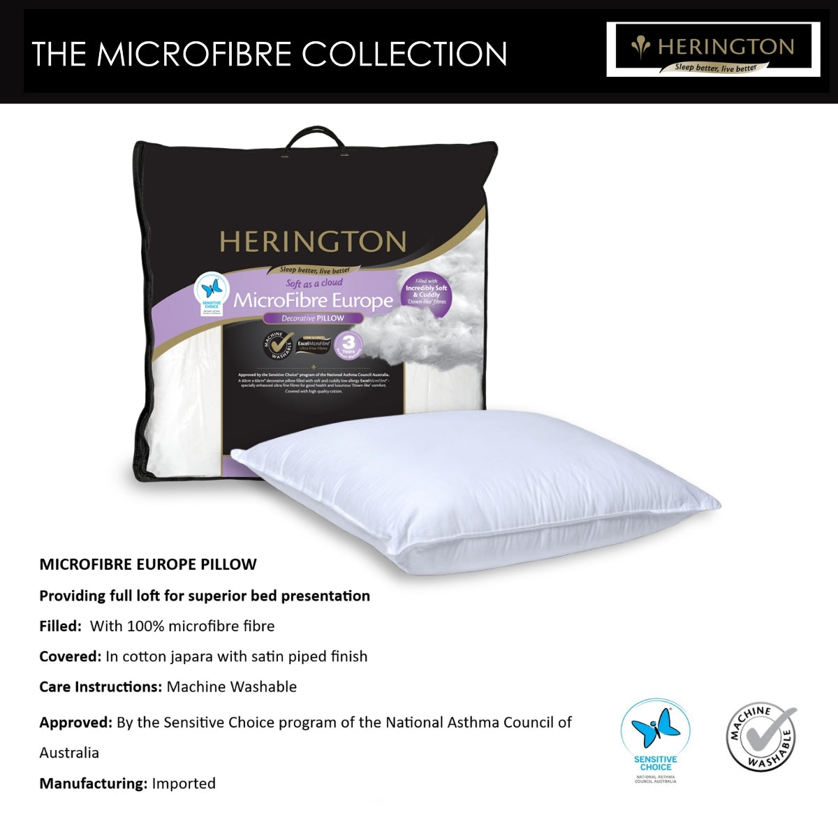 Microfiber Europe Pillow