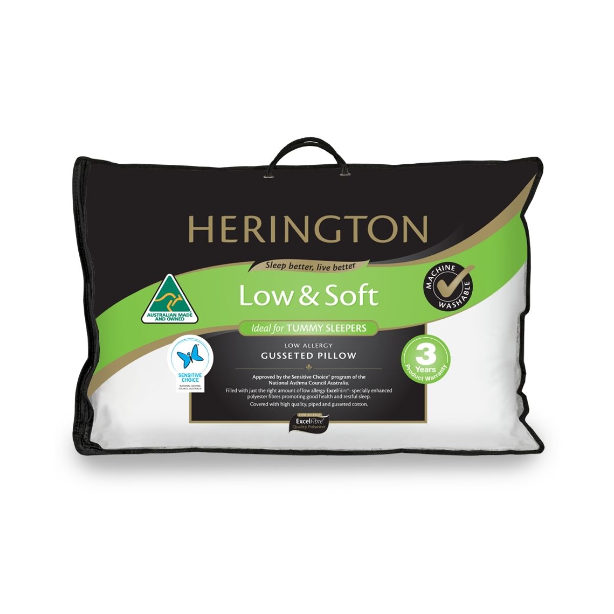 Herington Gusset Low & Soft Pillow