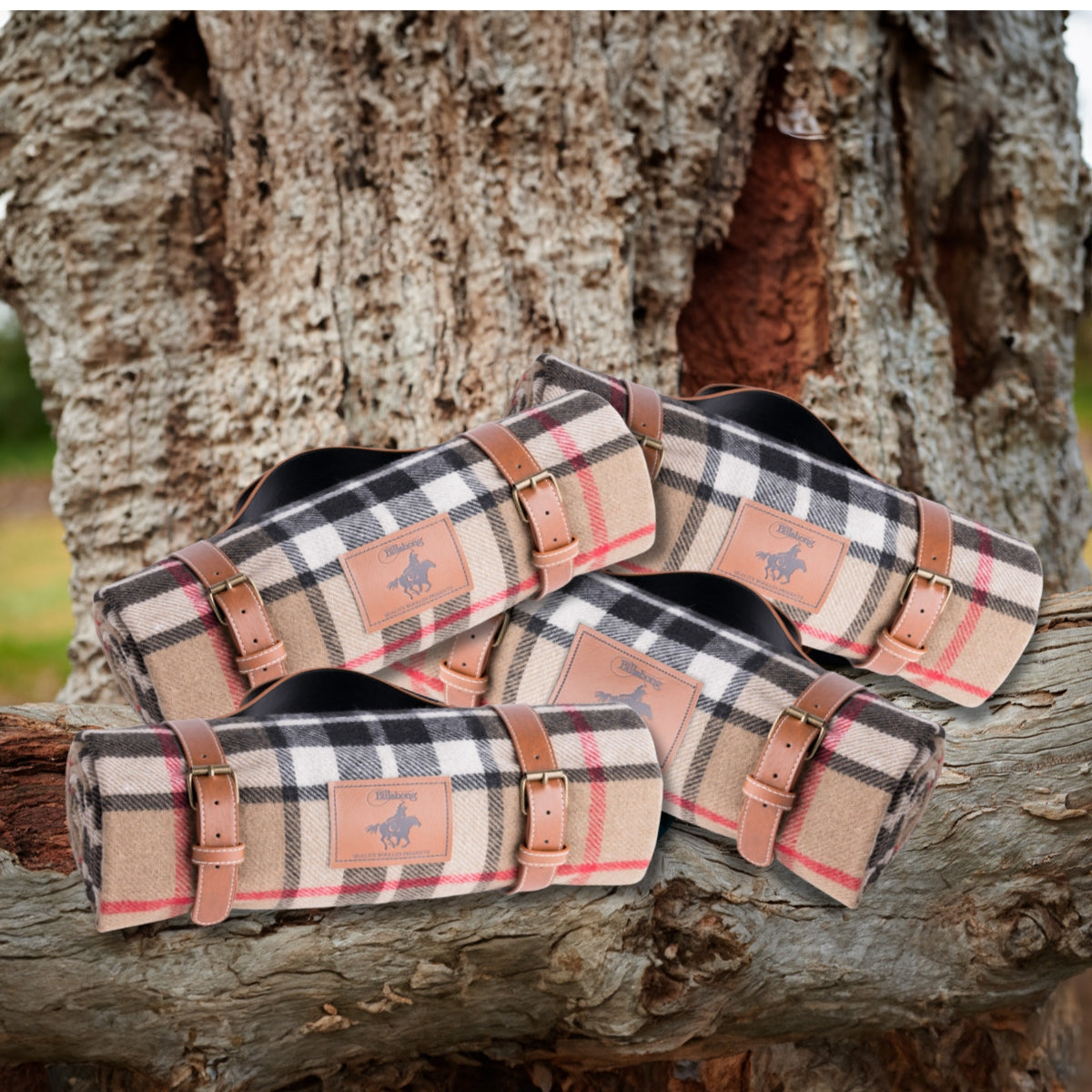 Billabong Waterproof Picnic Blanket Check - 4 Pack