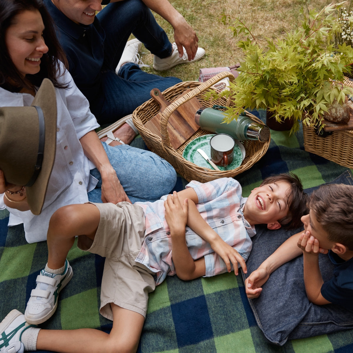 Drover Blanket Stitch Picnic Blanket Block