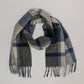 Cashmere Wool Check Scarf
