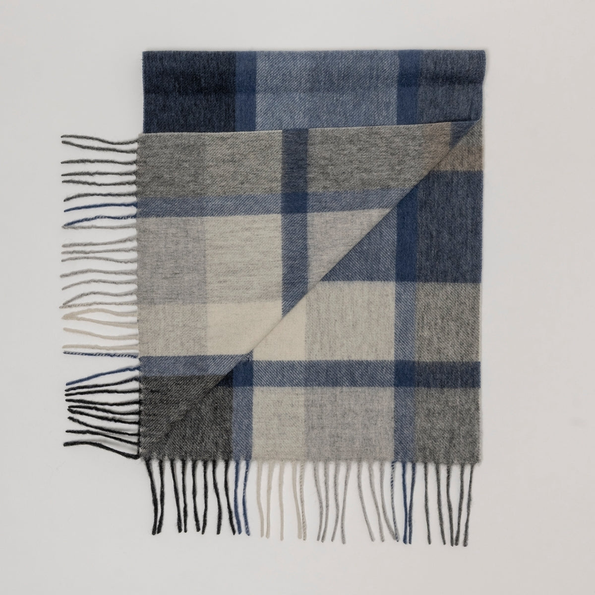 Cashmere Wool Check Scarf