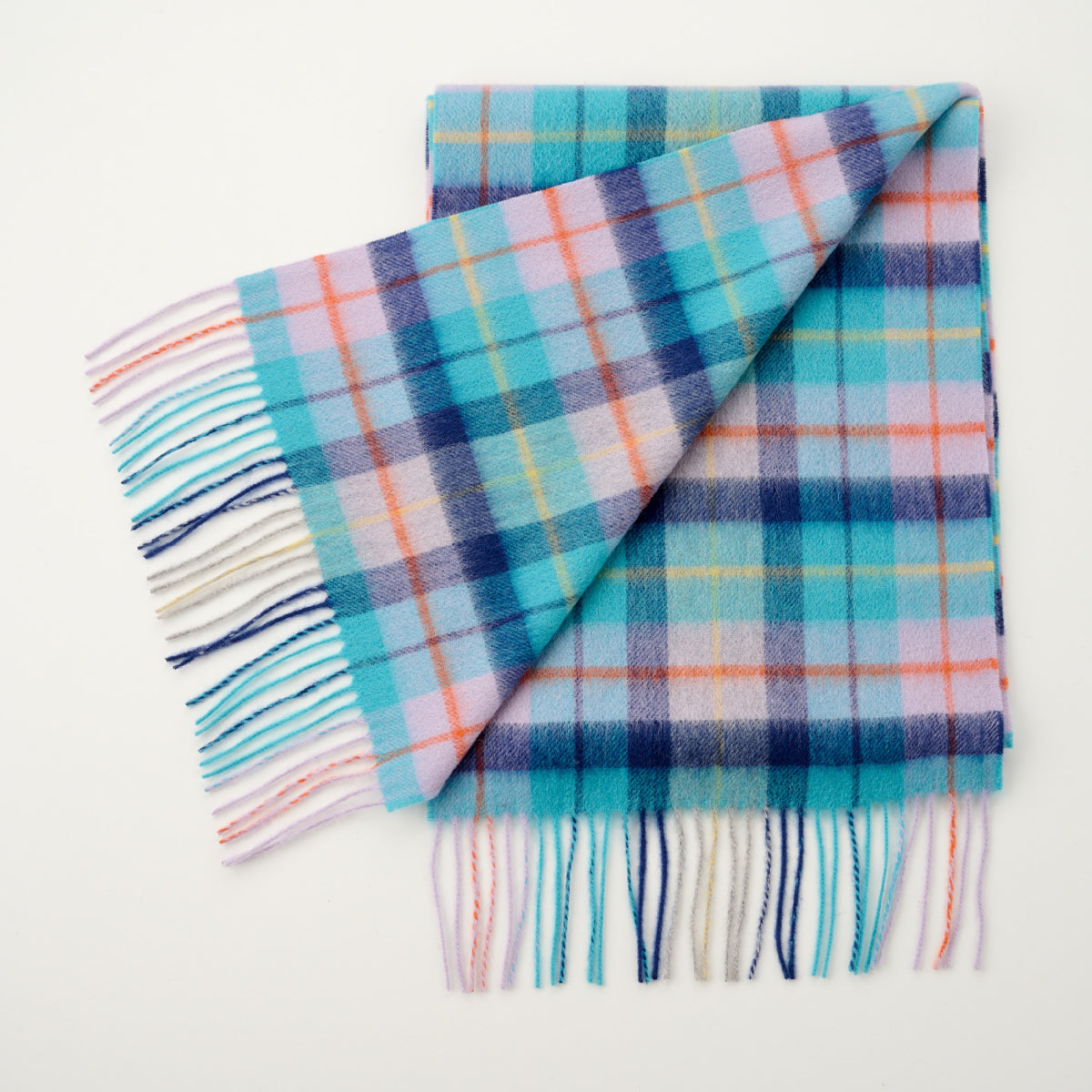 Cashmere Wool Check Scarf