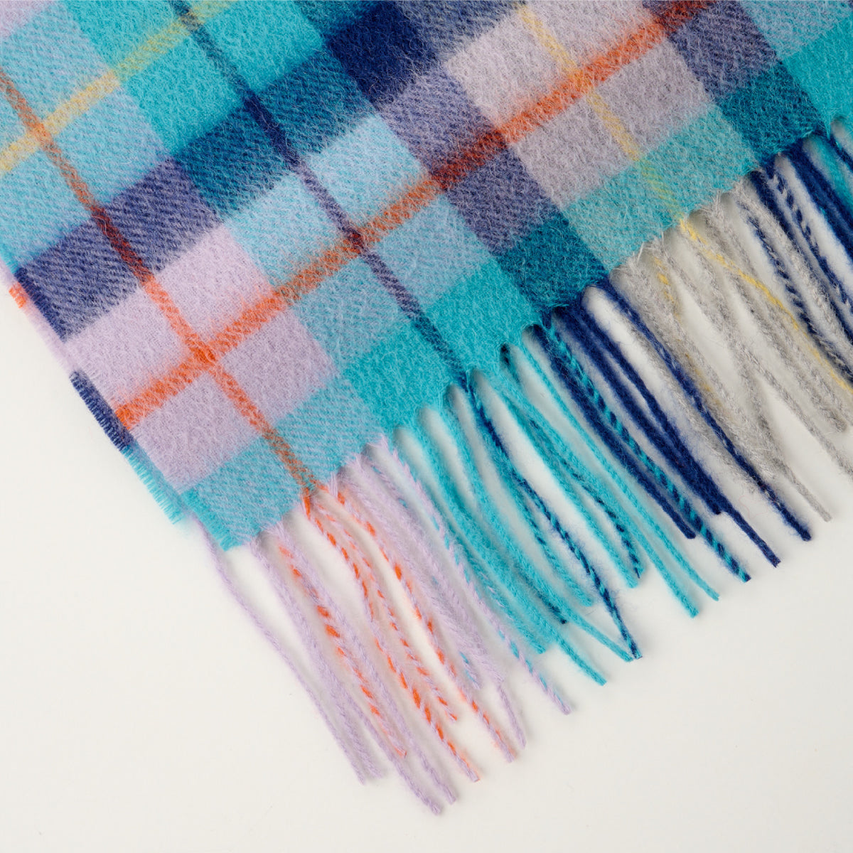 Cashmere Wool Check Scarf