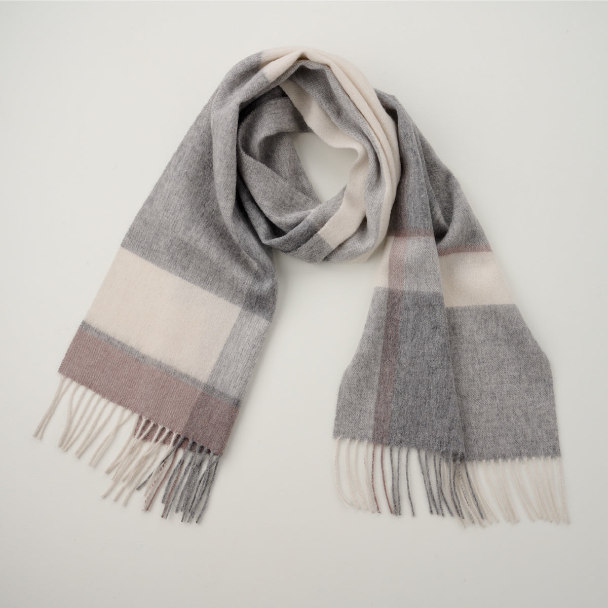 Cashmere Wool Check Scarf