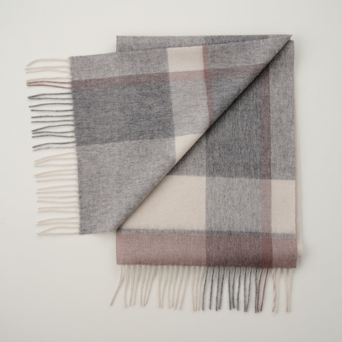 Cashmere Wool Check Scarf