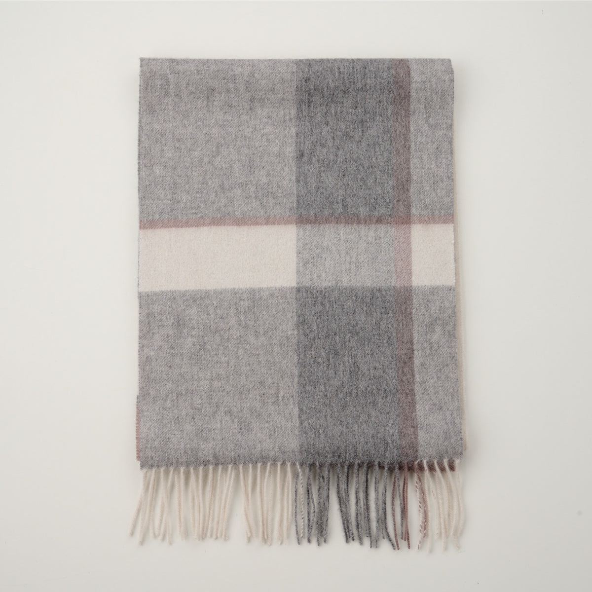 Cashmere Wool Check Scarf