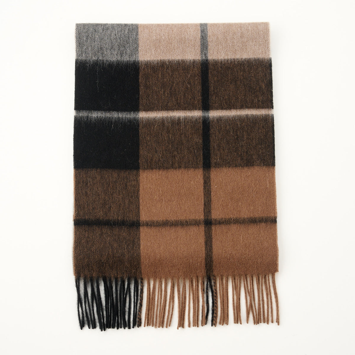 Cashmere Wool Check Scarf