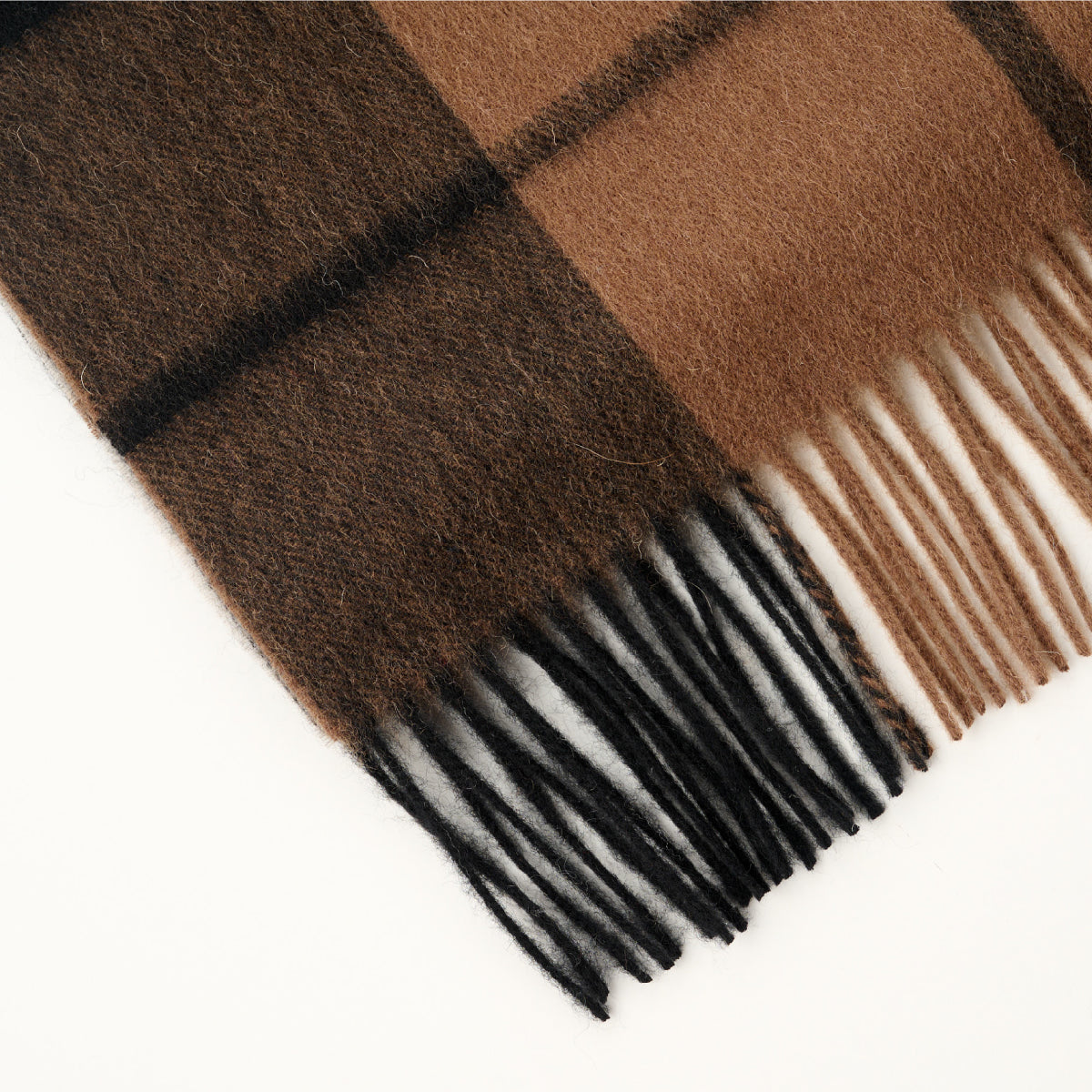 Cashmere Wool Check Scarf