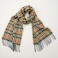 Cashmere Wool Check Scarf