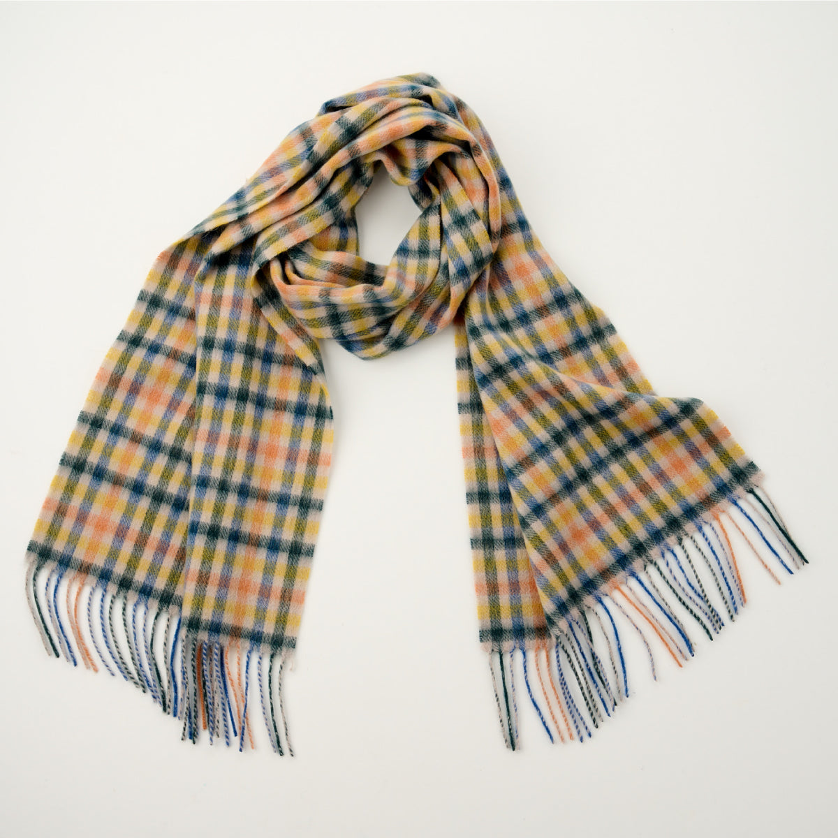 Cashmere Wool Check Scarf