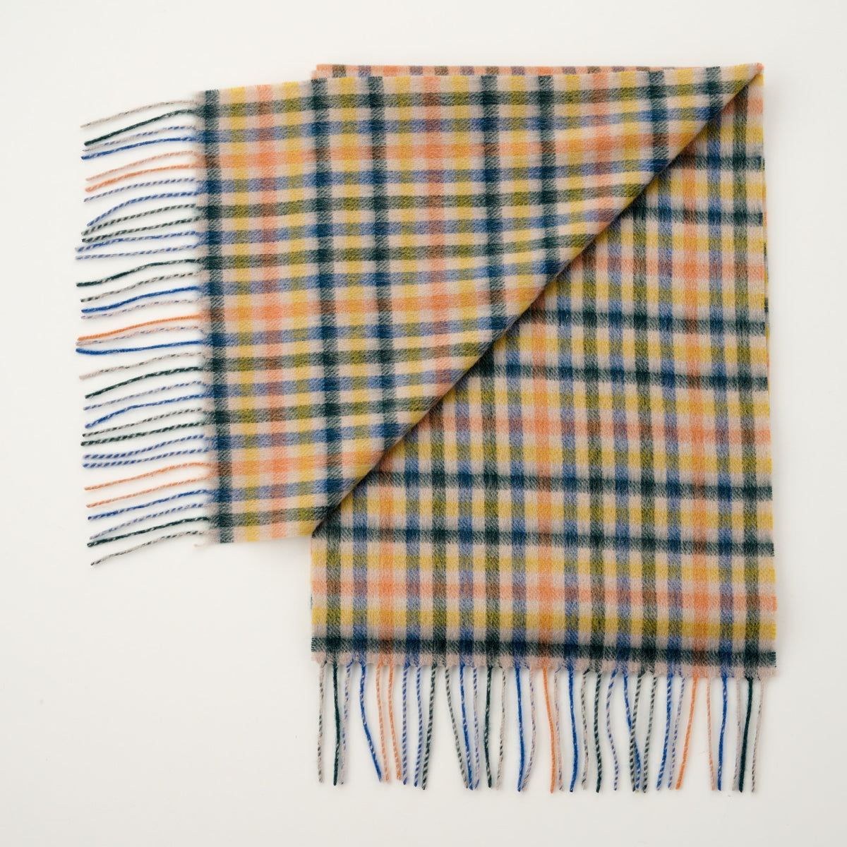 Cashmere Wool Check Scarf