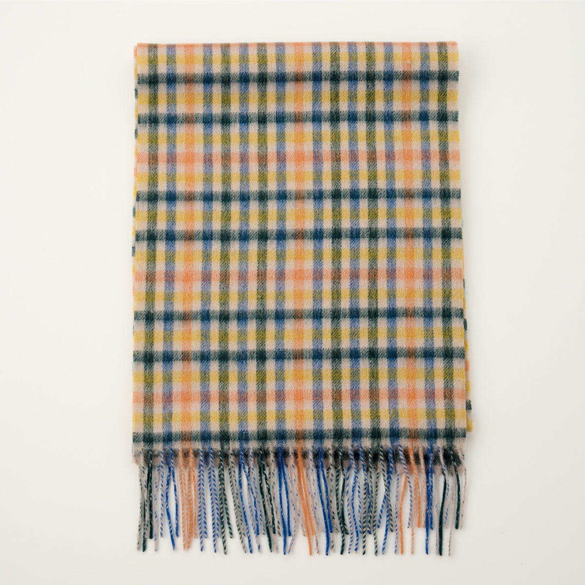 Cashmere Wool Check Scarf