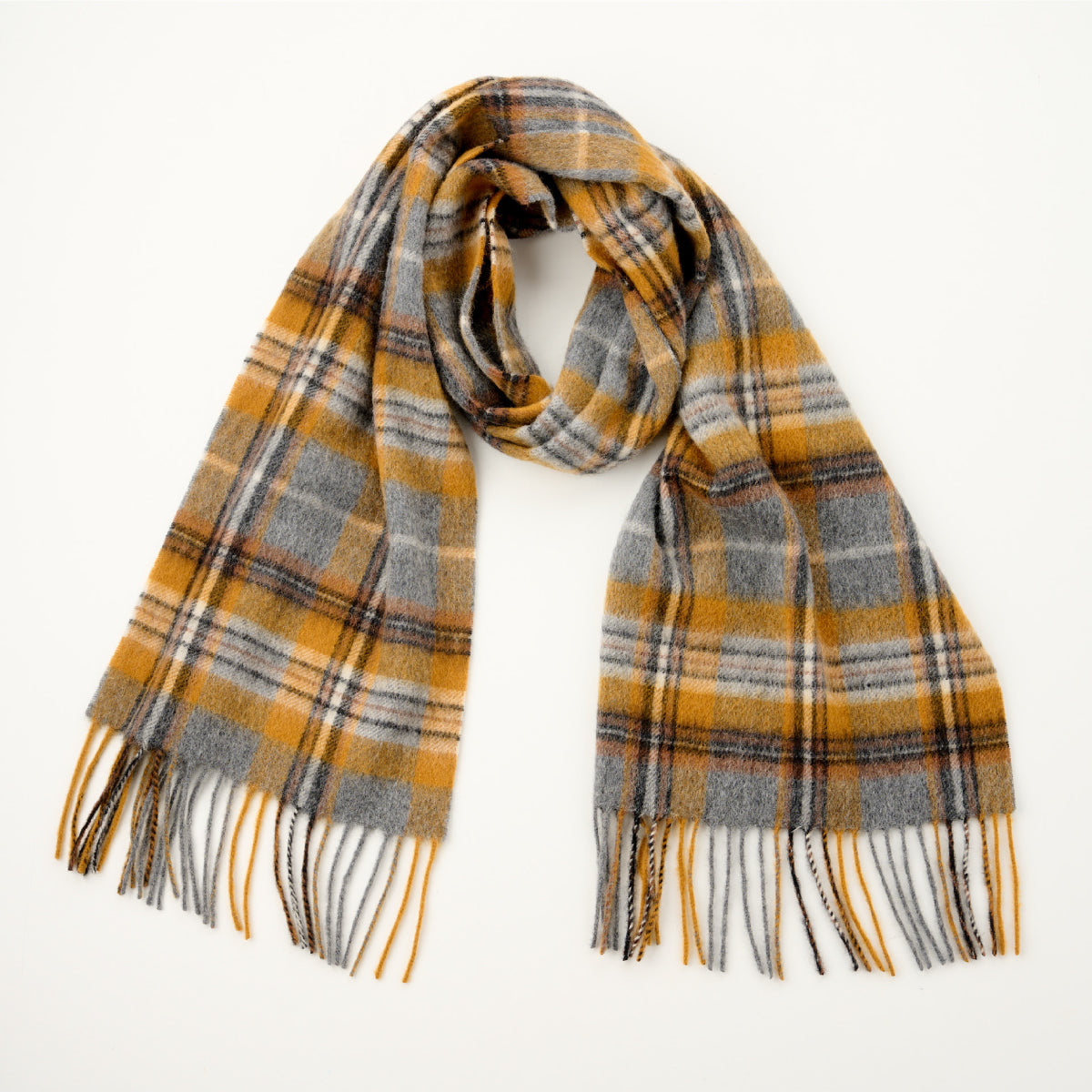 Cashmere Wool Check Scarf