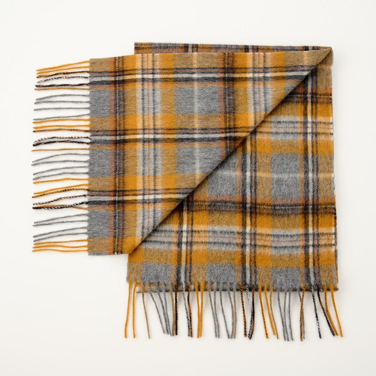 Cashmere Wool Check Scarf