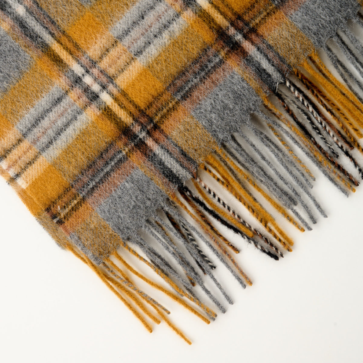 Cashmere Wool Check Scarf