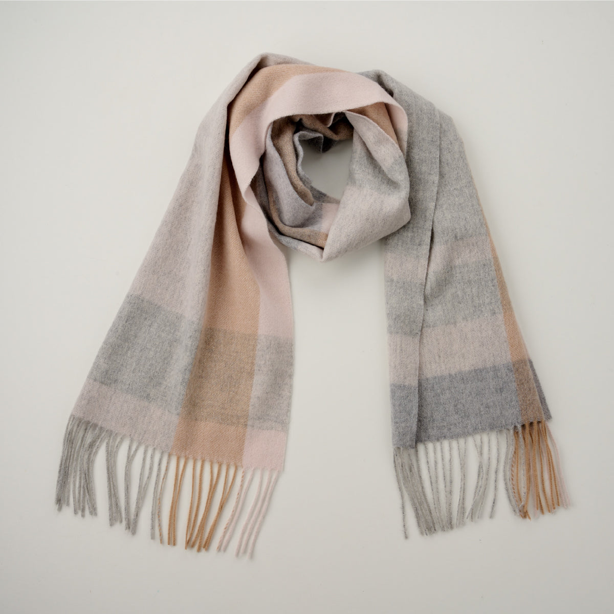 Cashmere Wool Check Scarf