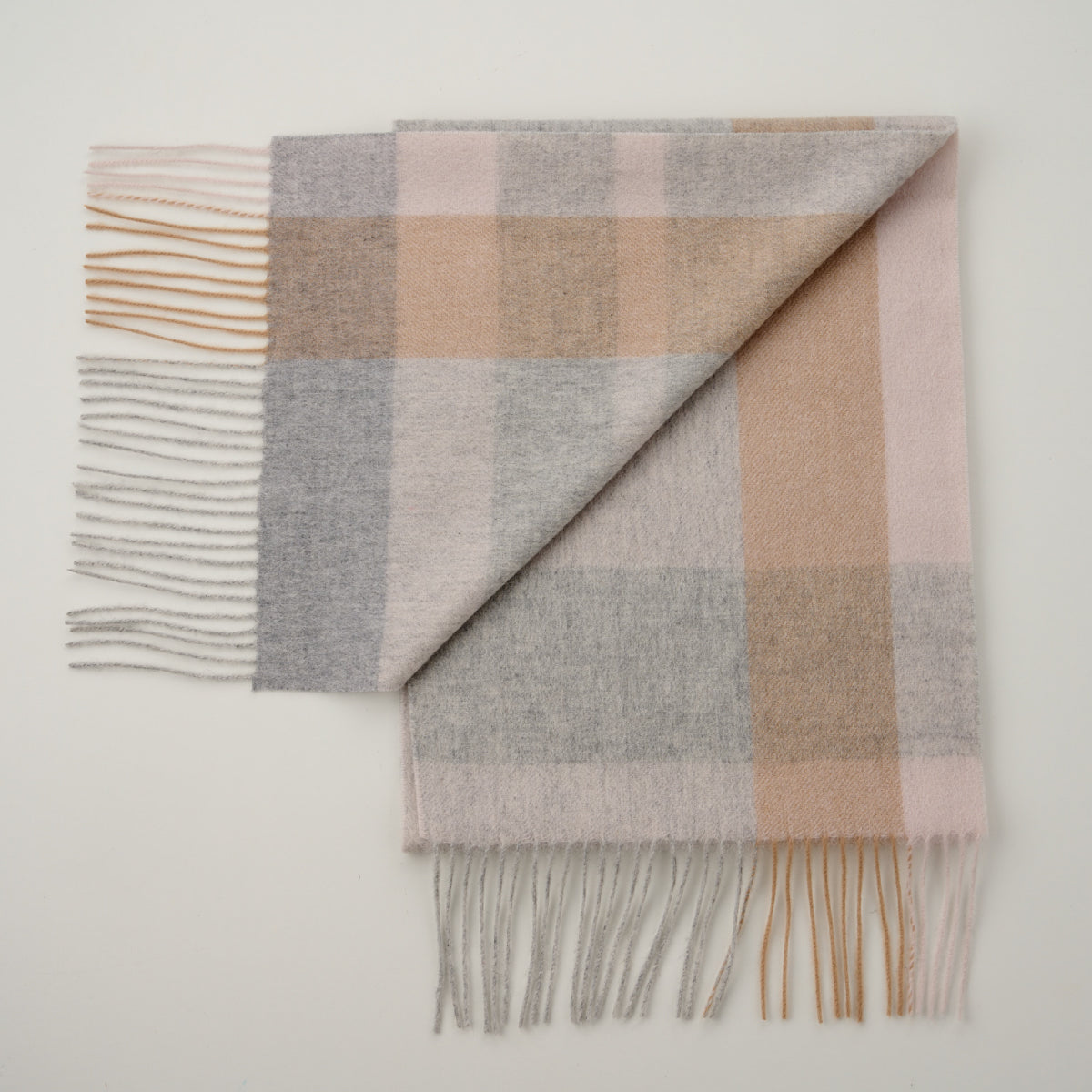 Cashmere Wool Check Scarf