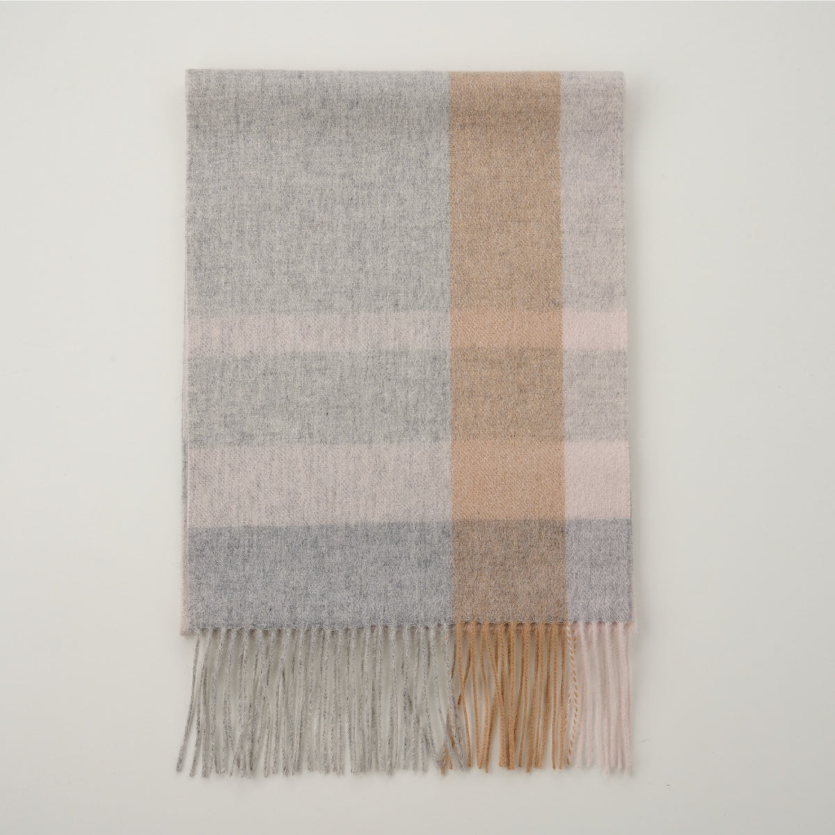 Cashmere Wool Check Scarf