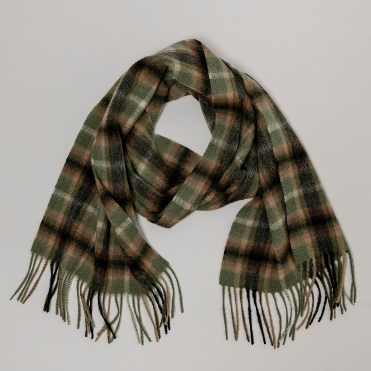 Cashmere Wool Check Scarf