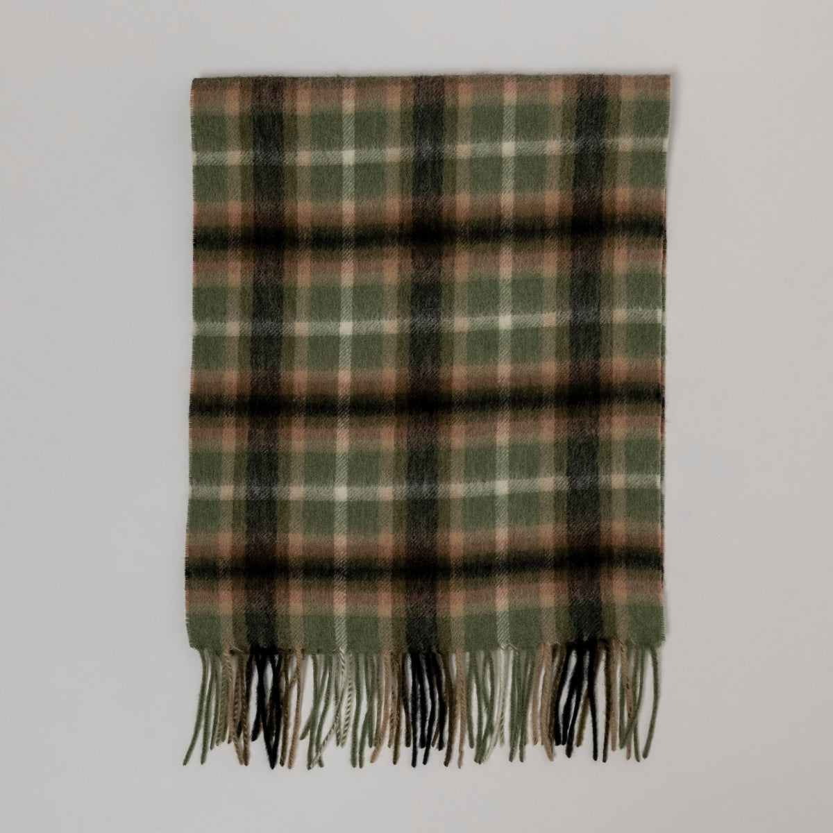 Cashmere Wool Check Scarf