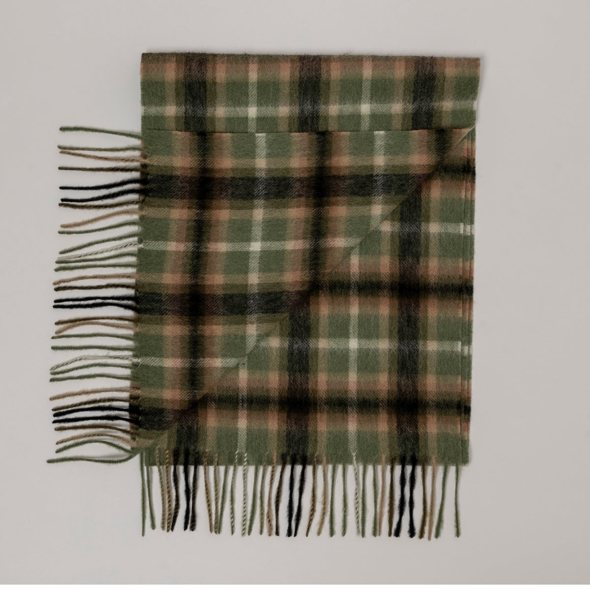 Cashmere Wool Check Scarf