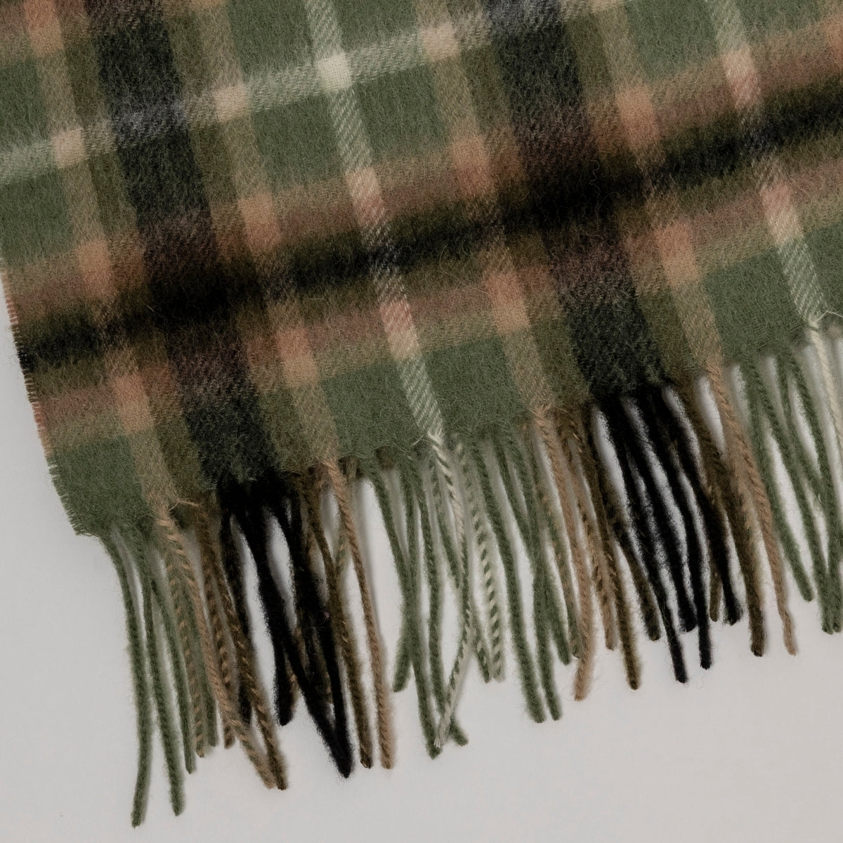 Cashmere Wool Check Scarf