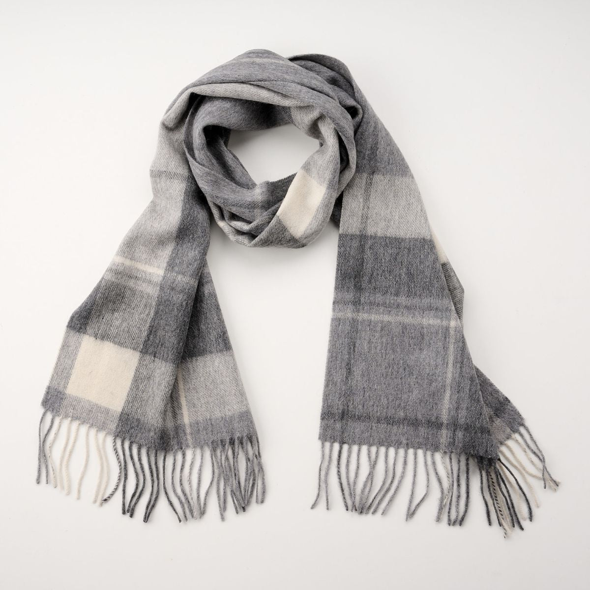 Cashmere Wool Check Scarf