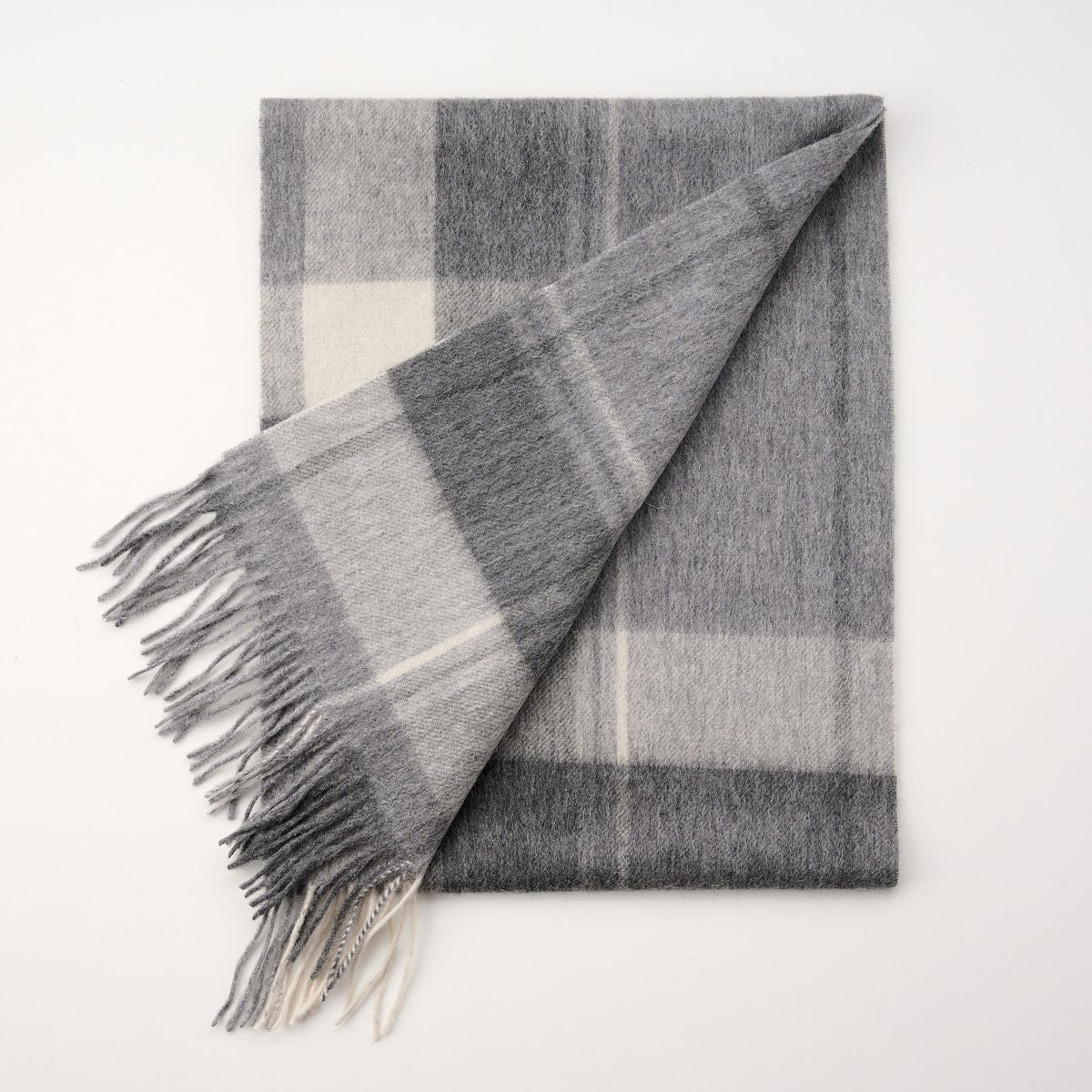 Cashmere Wool Check Scarf