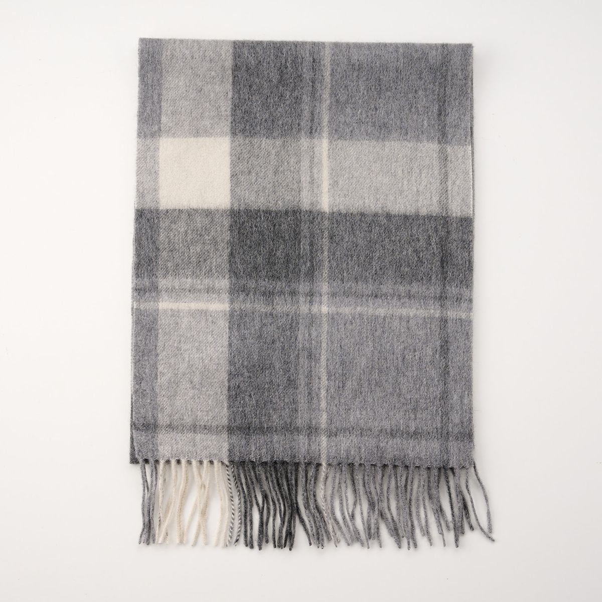 Cashmere Wool Check Scarf
