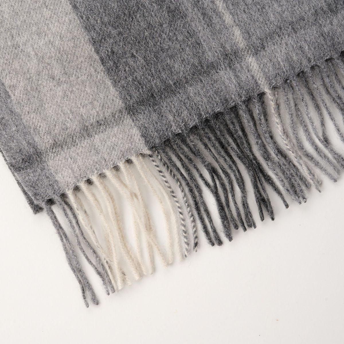 Cashmere Wool Check Scarf