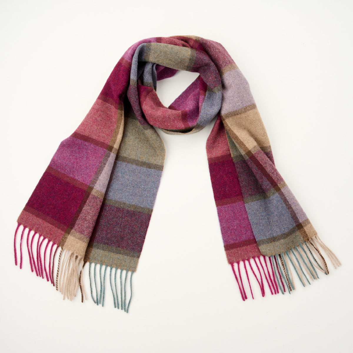 Cashmere Wool Check Scarf