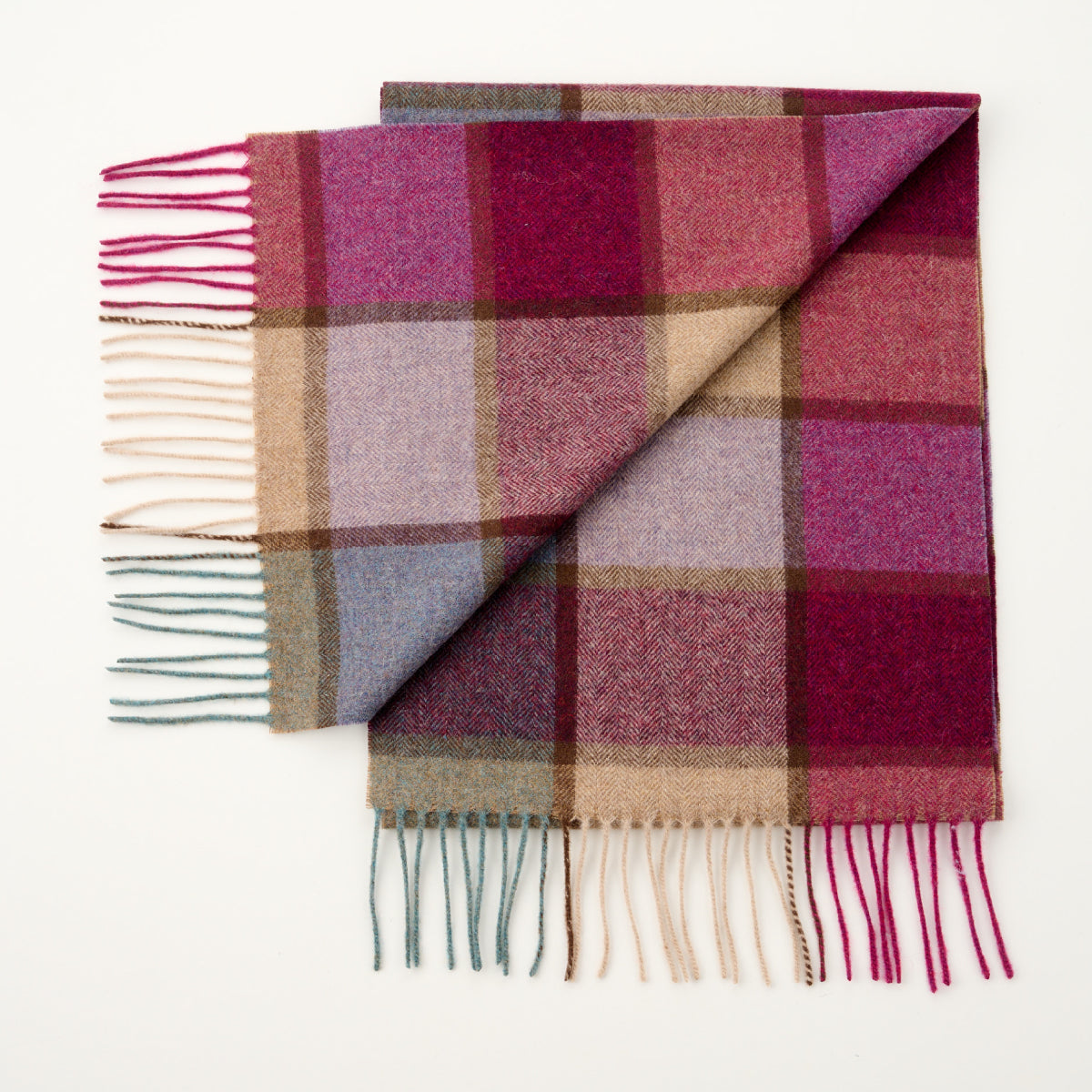 Cashmere Wool Check Scarf