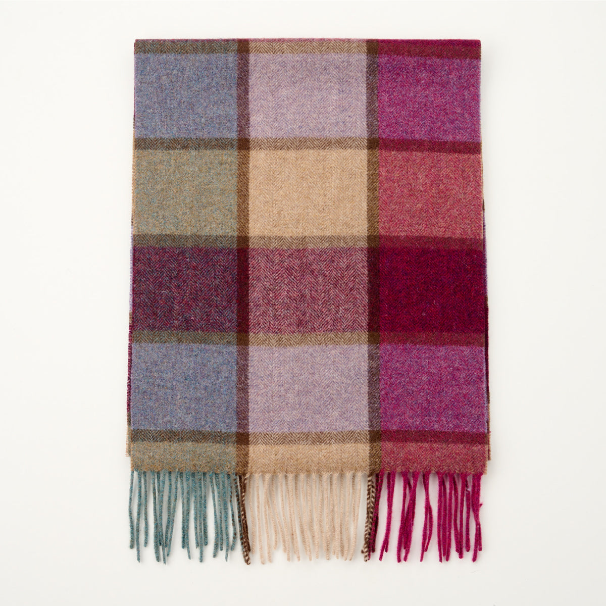Cashmere Wool Check Scarf