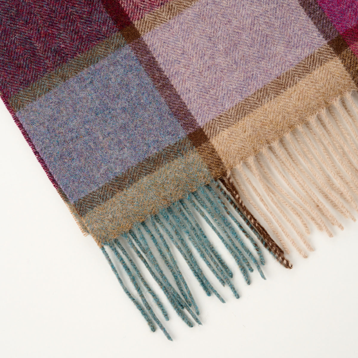 Cashmere Wool Check Scarf
