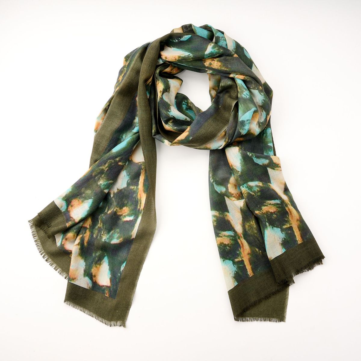 100% Printed Wool Scarf