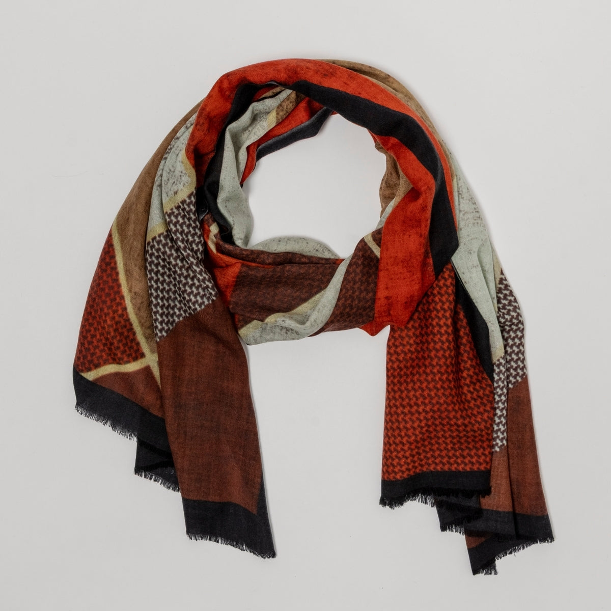 100% Printed Wool Scarf