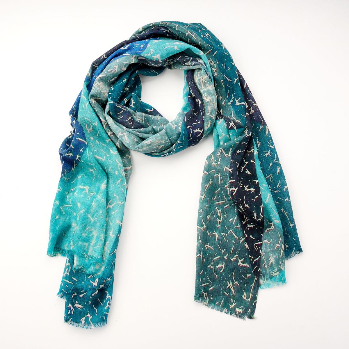 100% Printed Wool Scarf