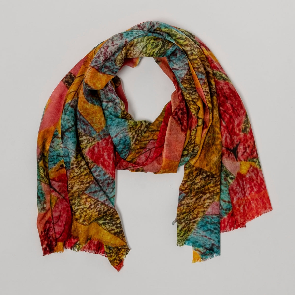 100% Printed Wool Scarf