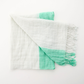 100% Linen Colour Block Striped Scarf