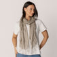 100% Linen Floral Print Scarf