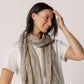 100% Linen Floral Print Scarf