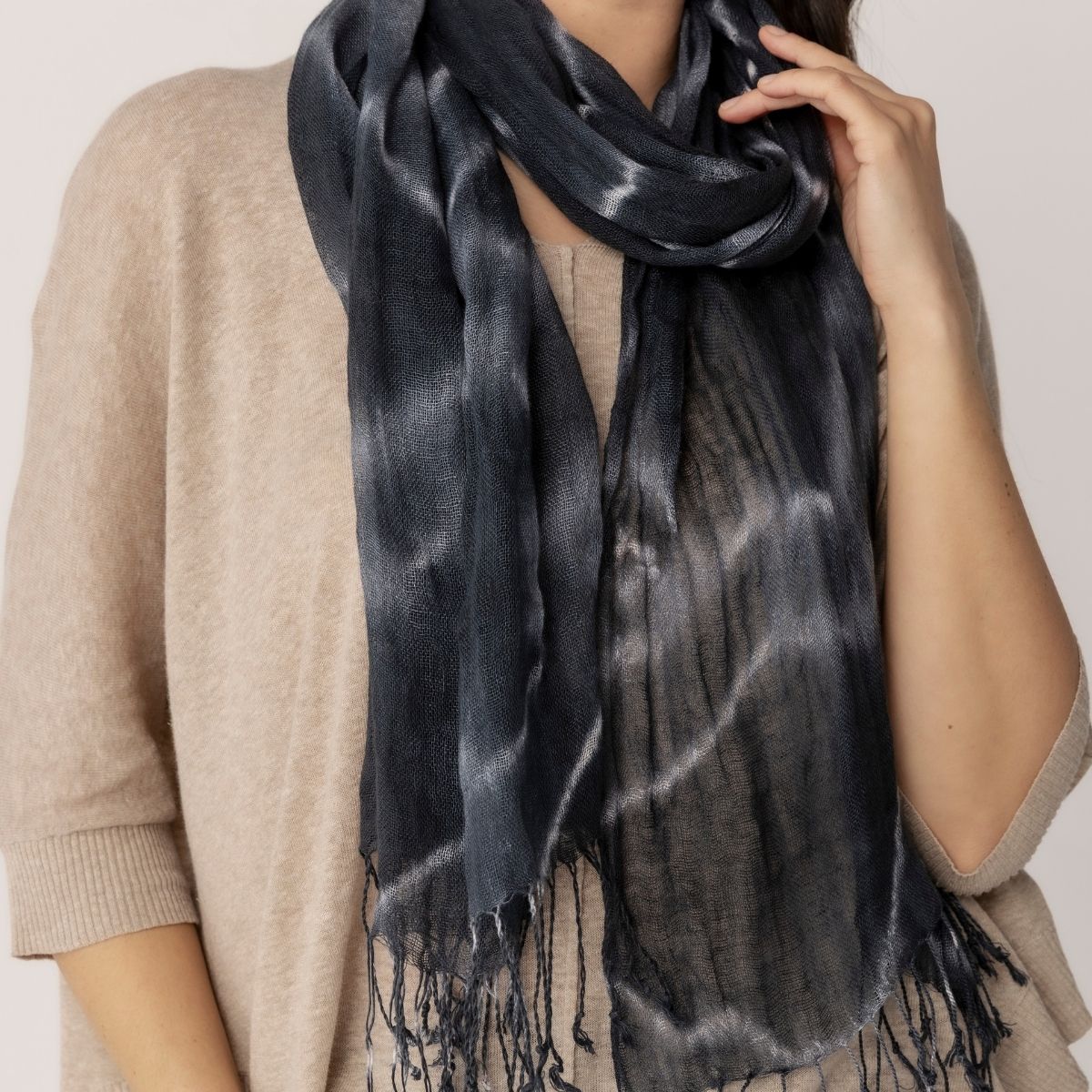 100% Linen Tie Dye Scarf
