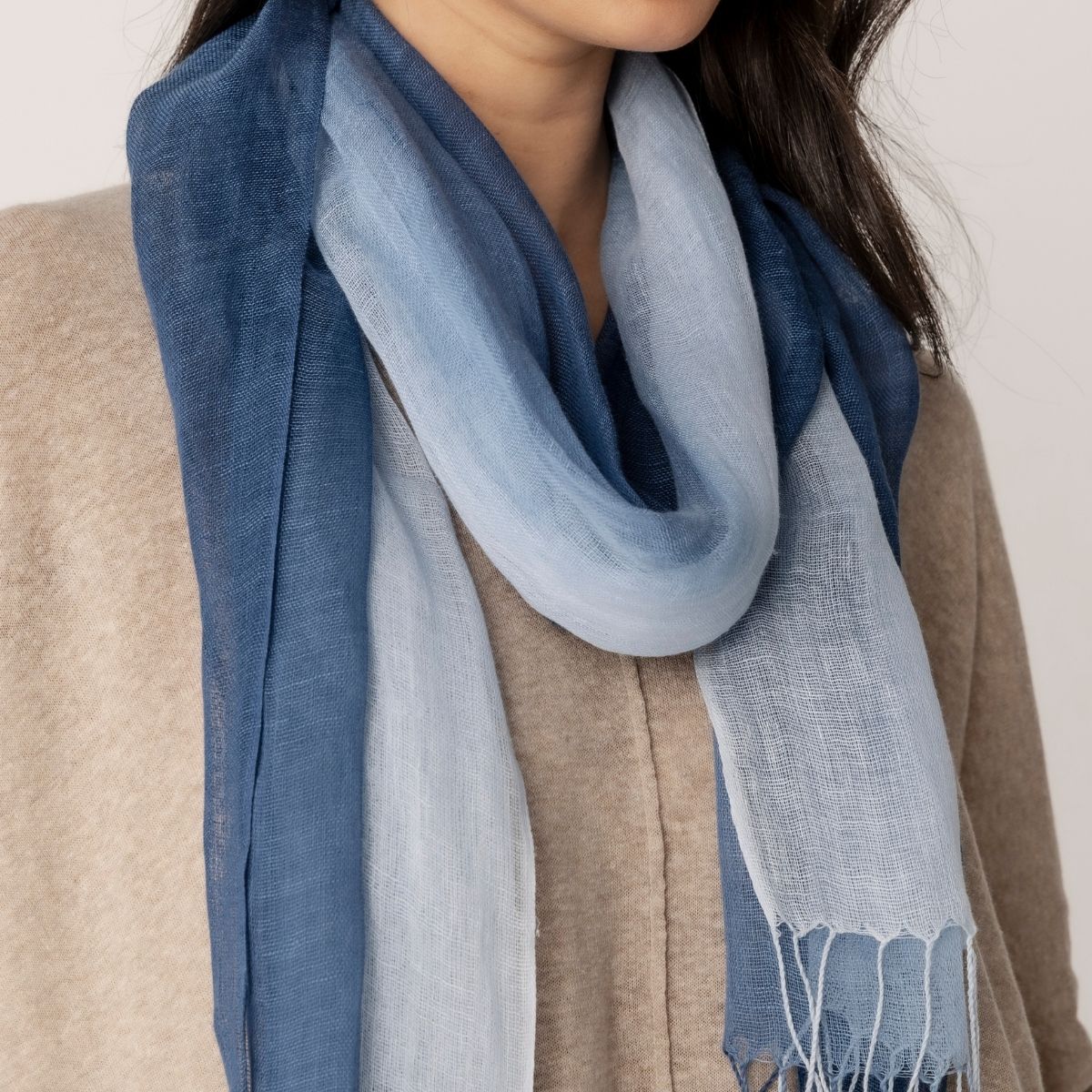 100% Linen Ombre Scarf
