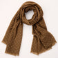 100% Linen Polka Dot Print Scarf